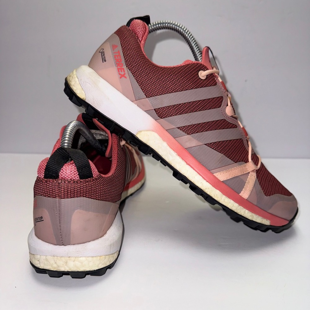 Adidas Terrex Agravic GTX Women 8.5 Pink Gore-Tex Trail Running Shoes BB0970